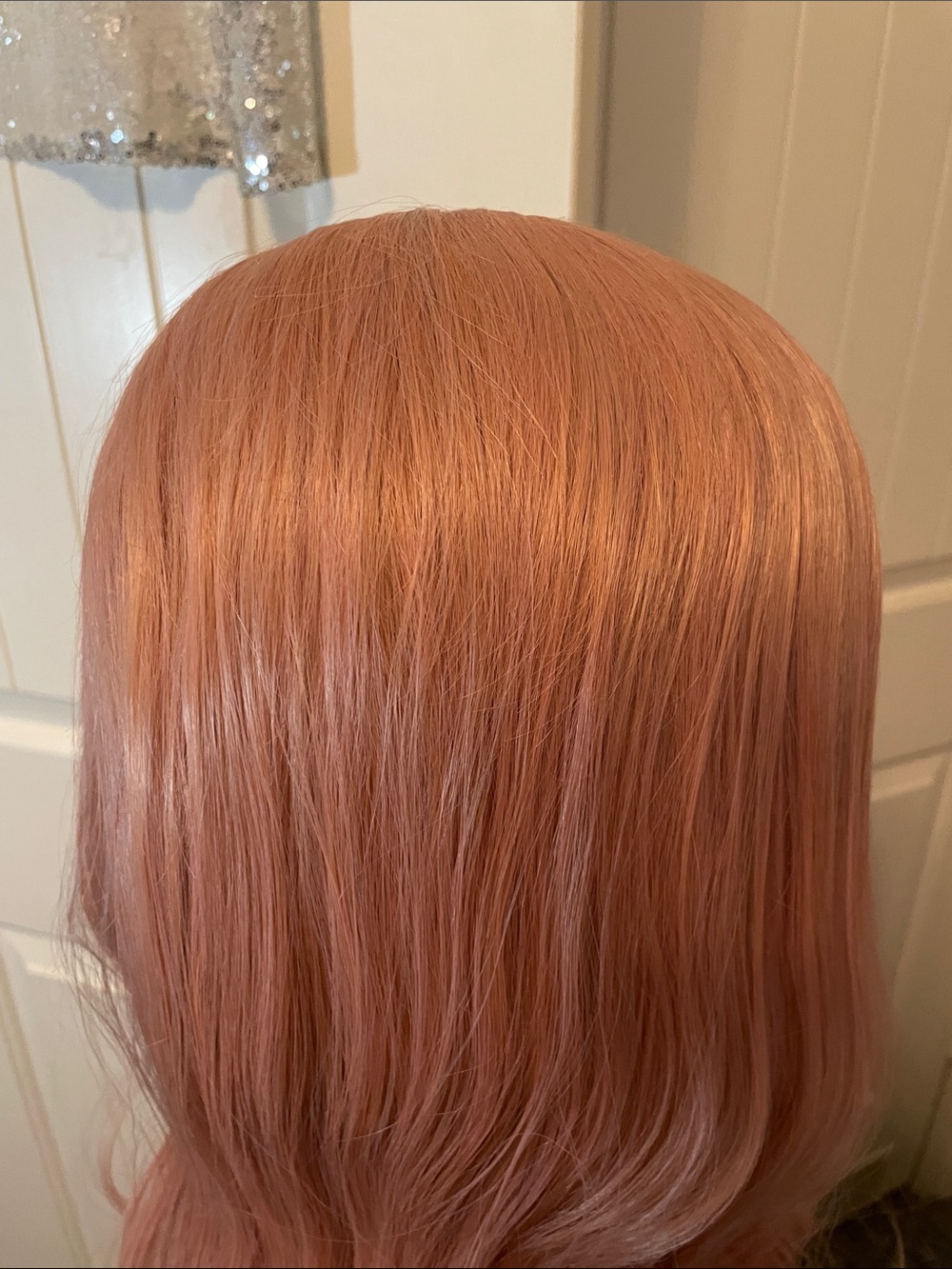 Luxe Rose Pink Gold Blonde Lace Front Wig with Matching Cap - Picture 8 of 15